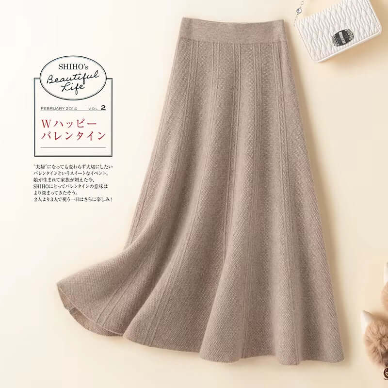 100 Pure Wool Skirt Women Autumn Winter