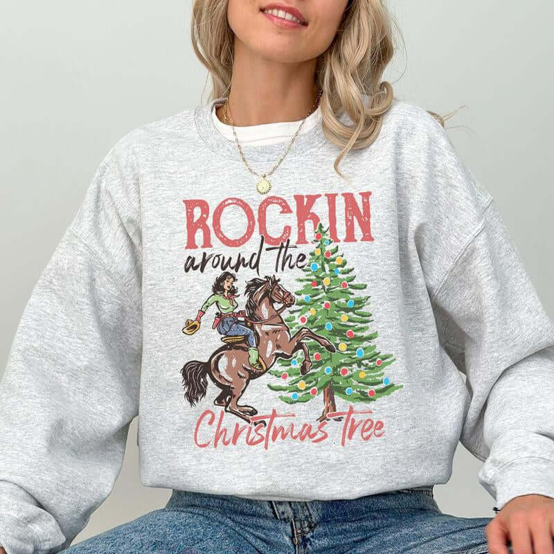 cowgirl Christmas sweatshirt
