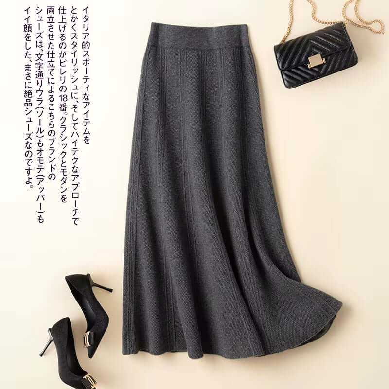 100 Pure Wool Skirt Women Autumn Winter