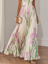 Women'S Floral Chiffon Maxi Dress | Elegant Summer Gown for Special Occasions