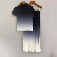 women's pleated casual suit