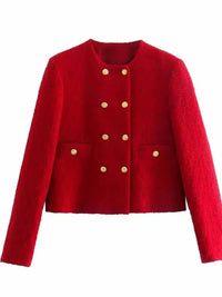 Tweed Women Two-Piece Skirt Suit