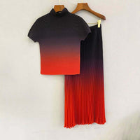 women's pleated casual suit