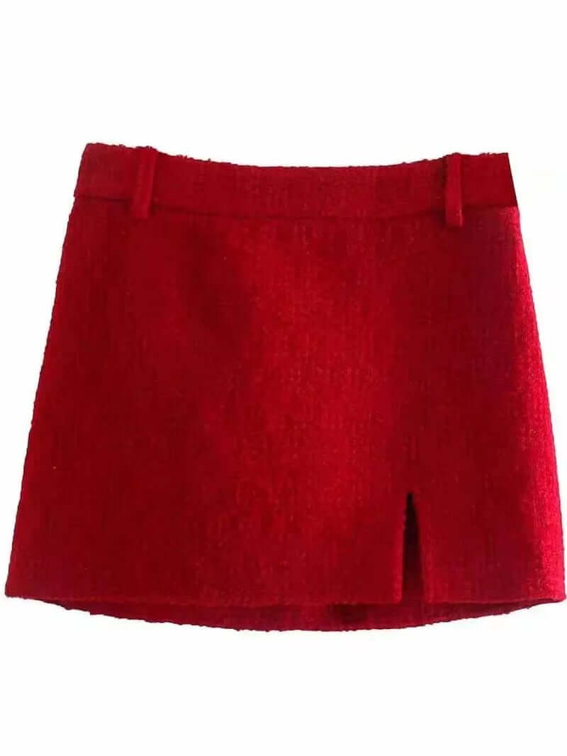 Tweed Women Two-Piece Skirt Suit