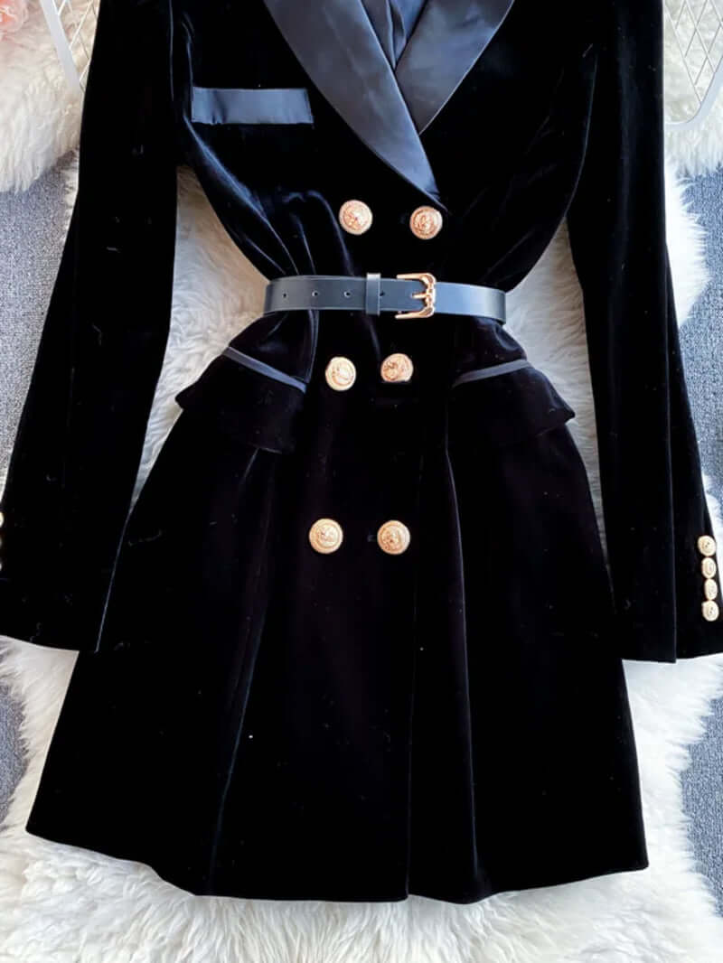 women's velvet blazer coat