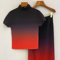 women's pleated casual suit