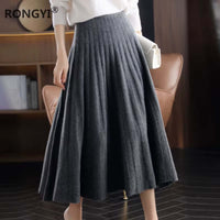 Classic Women Wool Skirt Autumn