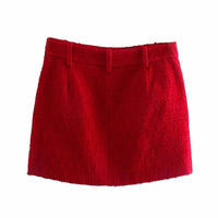 Tweed Women Two-Piece Skirt Suit