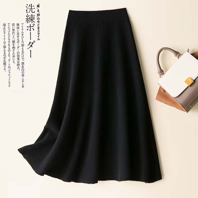 100 Pure Wool Skirt Women Autumn Winter