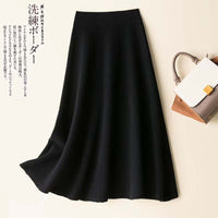 100 Pure Wool Skirt Women Autumn Winter