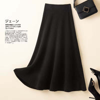 100 Pure Wool Skirt Women Autumn Winter