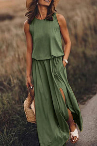 Giselle | Maxi Dress Loose Fit, Cotton Blend, Sleeveless Long Dress for Women
