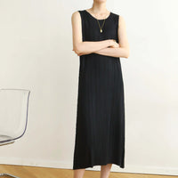 Japanese Style Pleated Sleeveless Dress