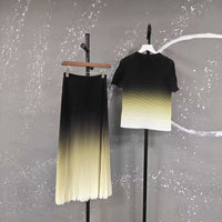 women's pleated casual suit