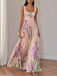 Women'S Floral Chiffon Maxi Dress | Elegant Summer Gown for Special Occasions