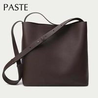 Nappa Leather Women Shoulder Bucket Bag