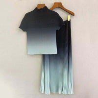 women's pleated casual suit