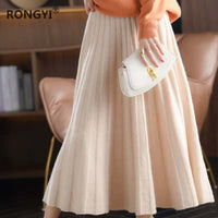 Classic Women Wool Skirt Autumn