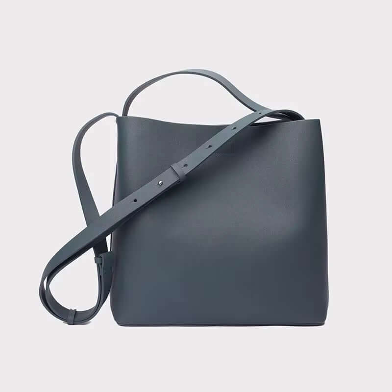 Nappa Leather Women Shoulder Bucket Bag