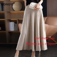 Classic Women Wool Skirt Autumn